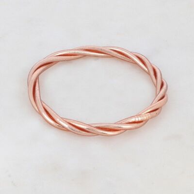 Twisted Buddhist bangle dark champagne