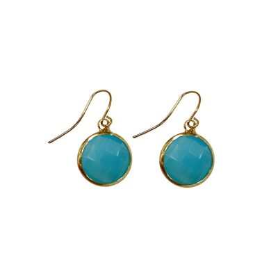 Ohrring Kreis Gold - Aqua