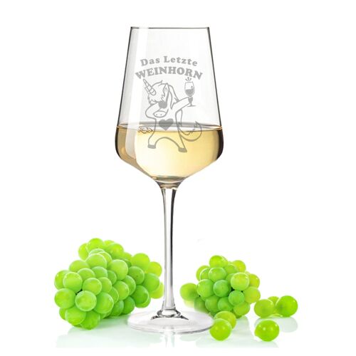 Leonardo Puccini Weinglas mit Gravur - Weinhorn - 560 ml - Geeignet für Rotwein und Weißwein