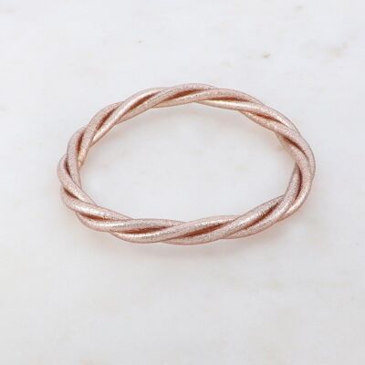 Champagne twisted Buddhist bangle