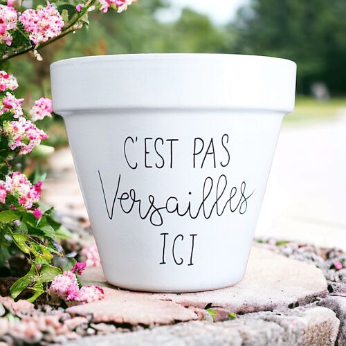 Pot de fleurs / cache pot en terre cuite : C'est pas Versailles ici