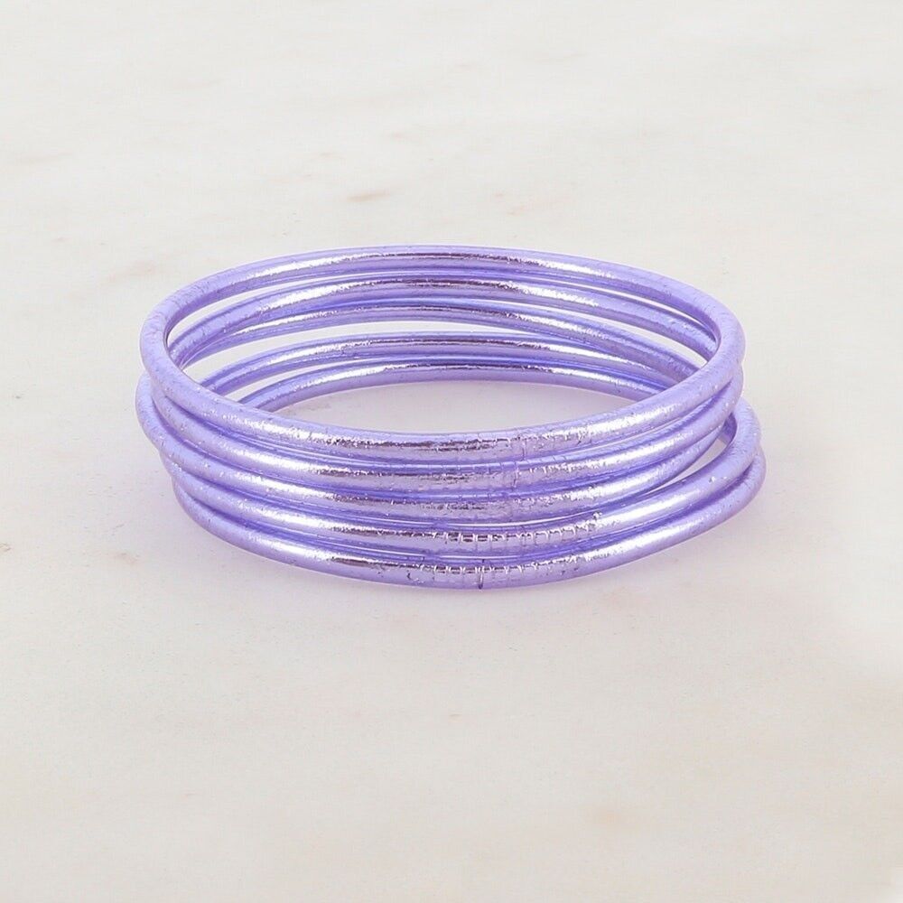 Raffinato braccialetto buddista lilla