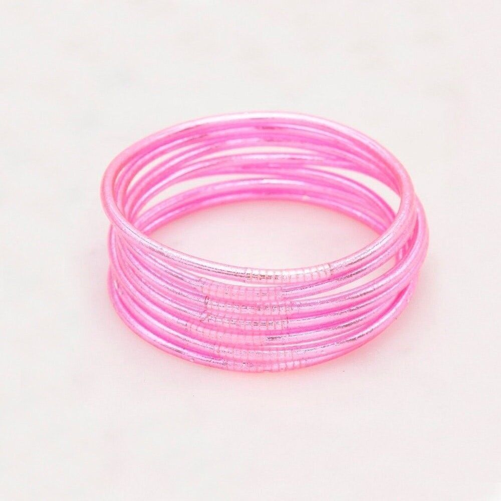 Raffinato braccialetto buddista rosa