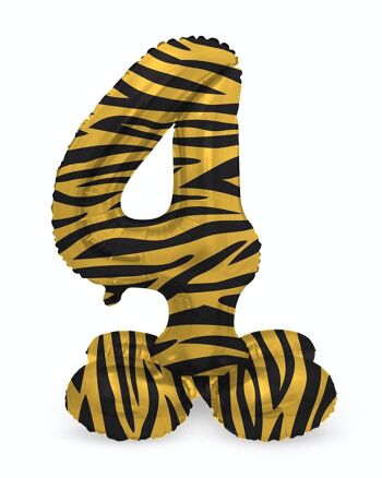 Ballon aluminium sur pied numéro 4 Tigre Chic - 72 cm