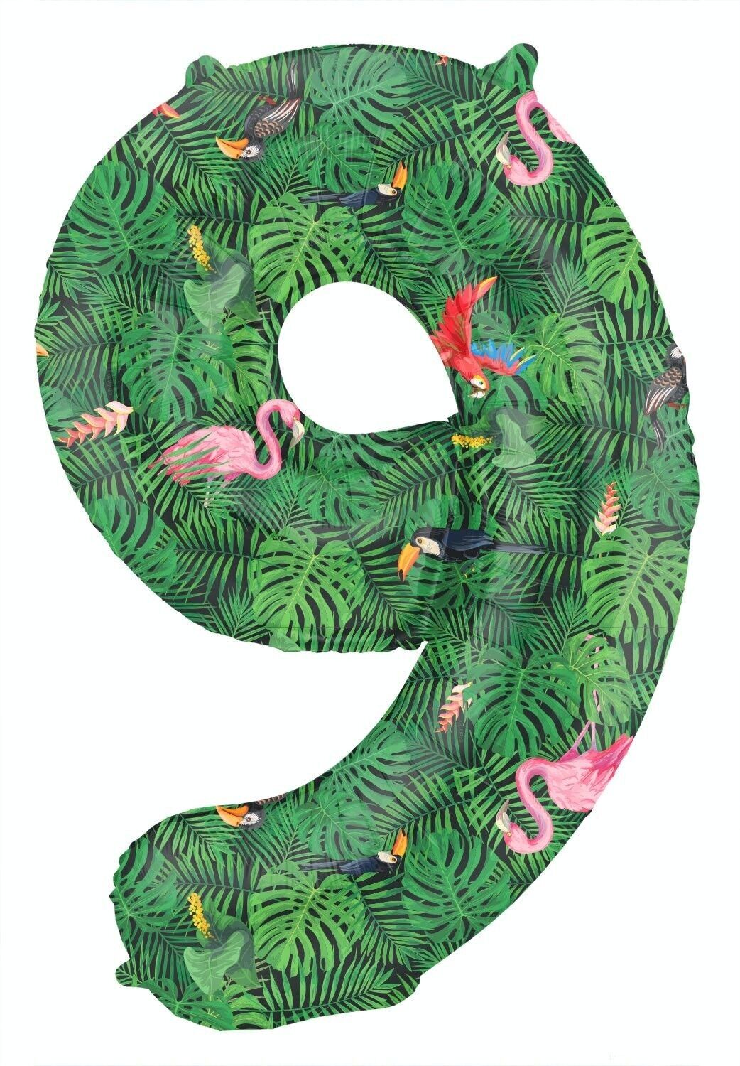 Folienballon Nummer 9 Jungle Vibe - 86 cm