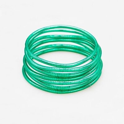 Fine green Buddhist bangle