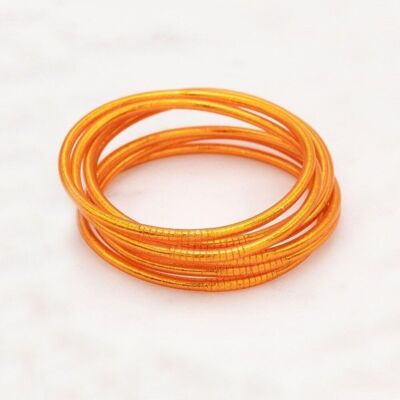 Thin Buddhist bangle orange