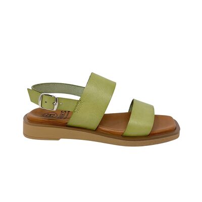 Talasa flat sandal in Green leather