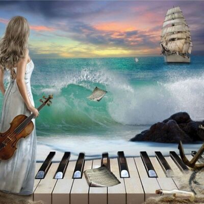 Diamond Painting Music, 40x30 cm,Square Drills
