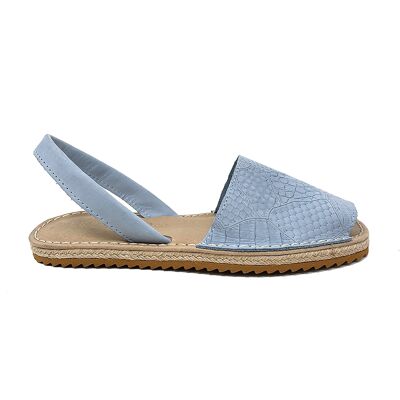 Sandale Eriu Menorcan en cuir Bleu