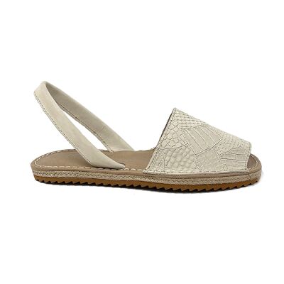 Sandale minorquine Eriu en cuir Blanc