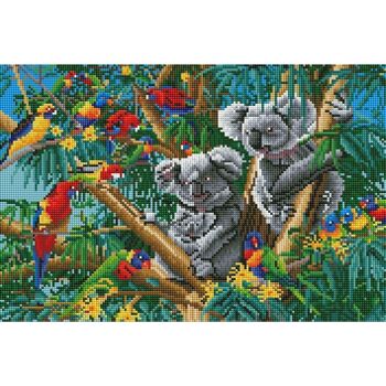 Peinture au diamant Jungle tropicale, 45x30 cm, Forets carrés 2
