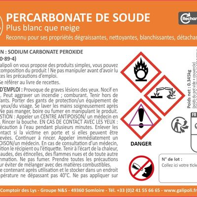 SODA PERCARBONATE label x 50