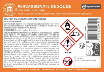 Etiquette PERCARBONATE DE SOUDE x 50 1