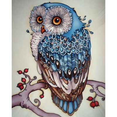 Diamond Painting An owl, 30x40 cm, Round Drills