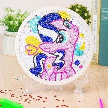 Diamond Painting Poney coloré, 20 cm, Forets spéciaux 6