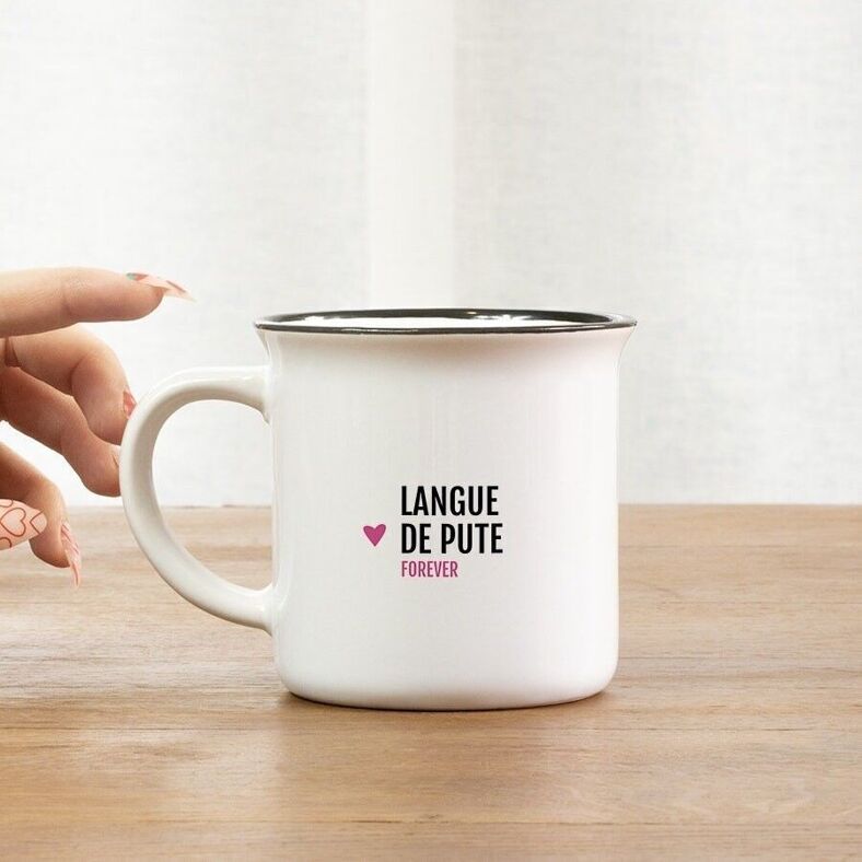 Mug en verre - Viens on s'aime - Bibiche fait son cirque