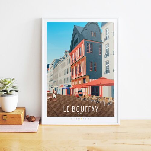 Affiche touristique 40x60 cm - Le Bouffay, Nantes