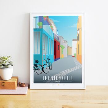 Affiche touristique 40x60 cm - Trentemoult, Nantes