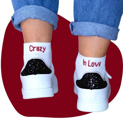 Verrückte verliebte Socken
