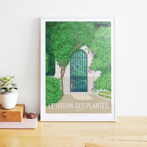 Affiche touristique 40x60 cm - Le Jardin des plantes, Nantes