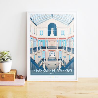 Tourist poster 40x60 cm - Le Passage Pommeraye, Nantes
