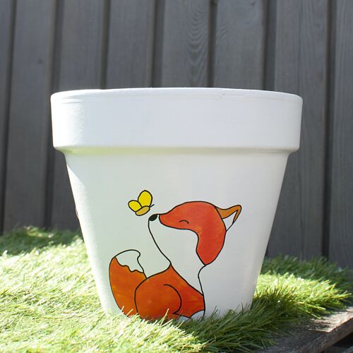 Pot de fleurs / cache pot en terre cuite : Foxy