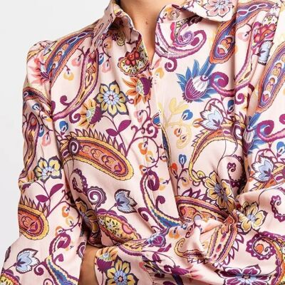 Camisa paisley rosa ALESIA