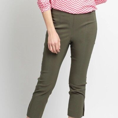 Pantaloni cropped color cachi LIO