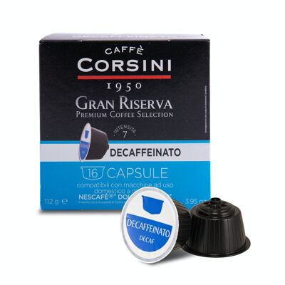 Dolce Gusto®-kompatible Kapseln | Große Reserve | Entkoffeiniert | Packung mit 16 Kapseln