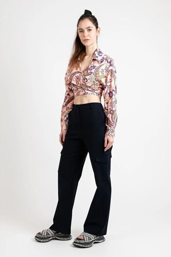 Crop top paisley rose GAÏTÉ 3