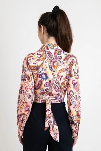 Crop top paisley rose GAÏTÉ 4