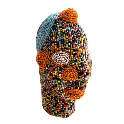 Small Size Beaded Tribal Heads from Cameroon
