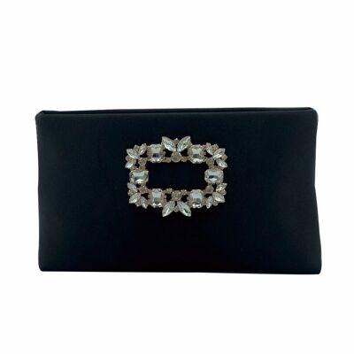 Maud Mary Clutch Style Evening Bag with Turquoise Jewelled Emblem