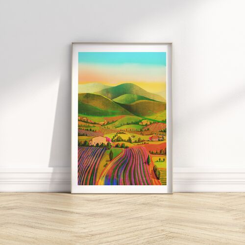 Provence  - Illustration Art Print - Size A4 / A3