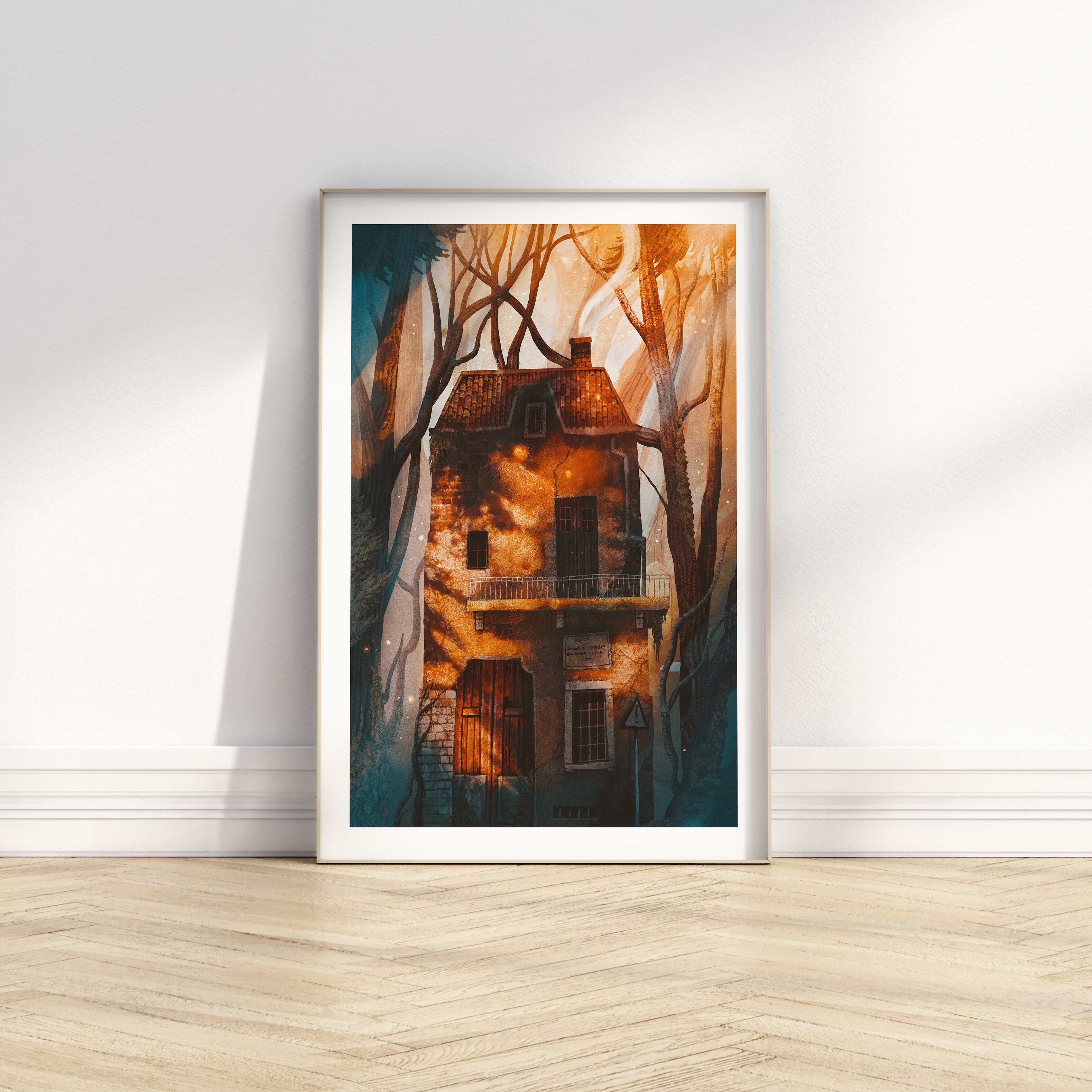 La casa dei miei sogni - Illustrazione Stampa artistica - Formato A4 / A3