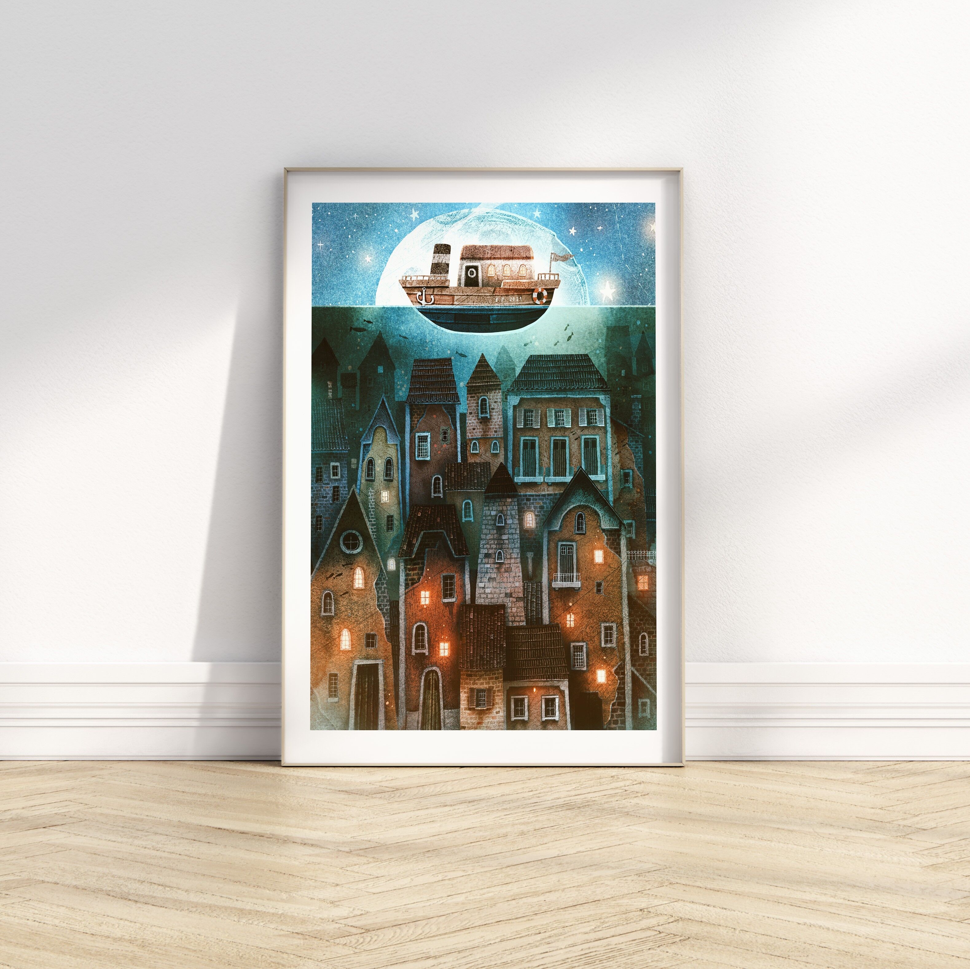 Futuro - Illustrazione Stampa artistica - Formato A4 / A3