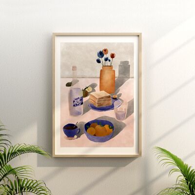 Lieblingsfrühstück - Illustration Kunstdruck - Größe A4 / A3