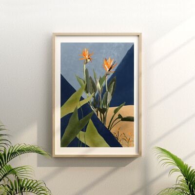 Growing Flowers - Illustration Art Print - Size A4 / A3