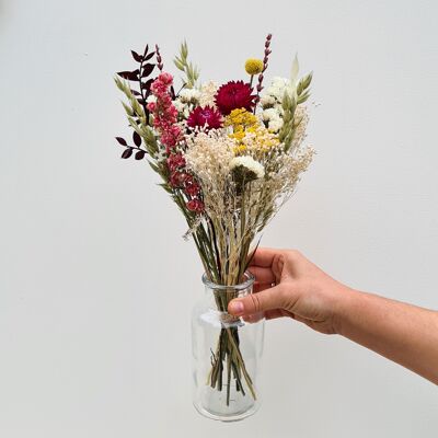 The bouquet of dried flowers 'Lees de vin' size S