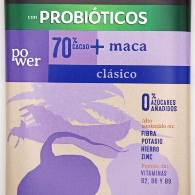 newyou.power chocolate funcional con probióticos y maca, 80gr x 10