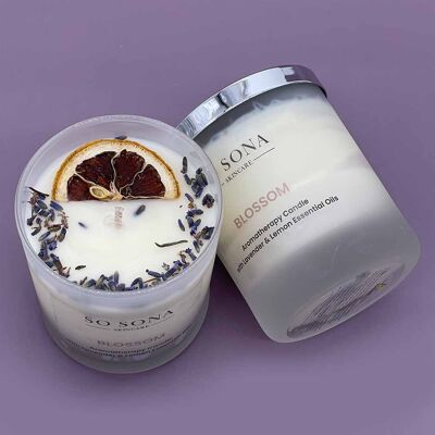 Blossom Uplifting Aromatherapie-Kerze – Lavendel & Zitrone