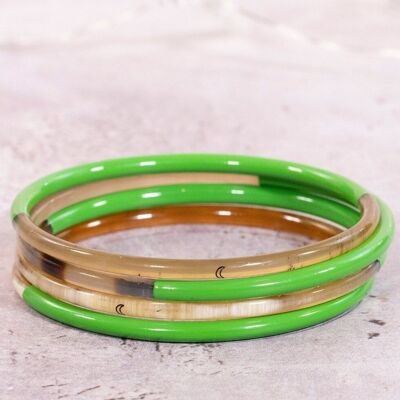 1 Bracciale Luna Verde Brillante - 3 mm