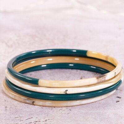 1 Emerald Green Moon Bracelet n° 12 - 3 mm