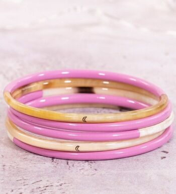 1 Bracelet Lune Rose n°7 - 3 mm