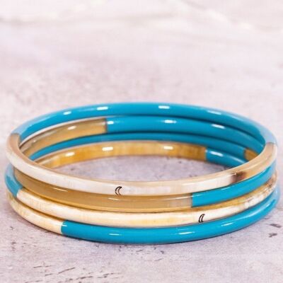 1 Bracciale Blu Turchese - 3 mm