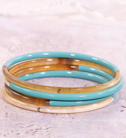 1 Bracelet Bleu lagon - 3 mm