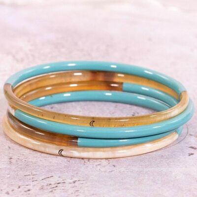 1 Bracelet Bleu lagon - 3 mm
