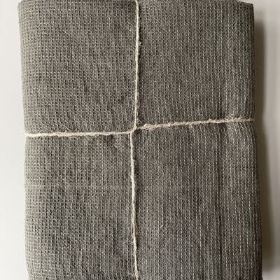Toalla de ducha de piqué gofrado fino toalla de baño lino lavado a la piedra, camuflaje - 50 x 70 cm