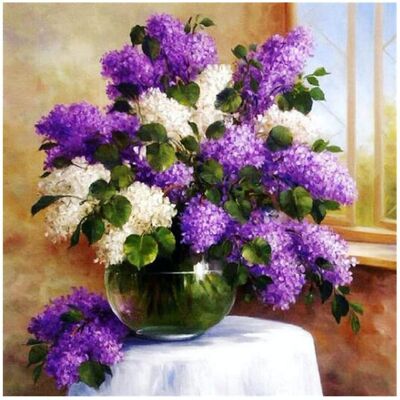 Diamond Painting Lilac, 40x40 cm, Round Drills